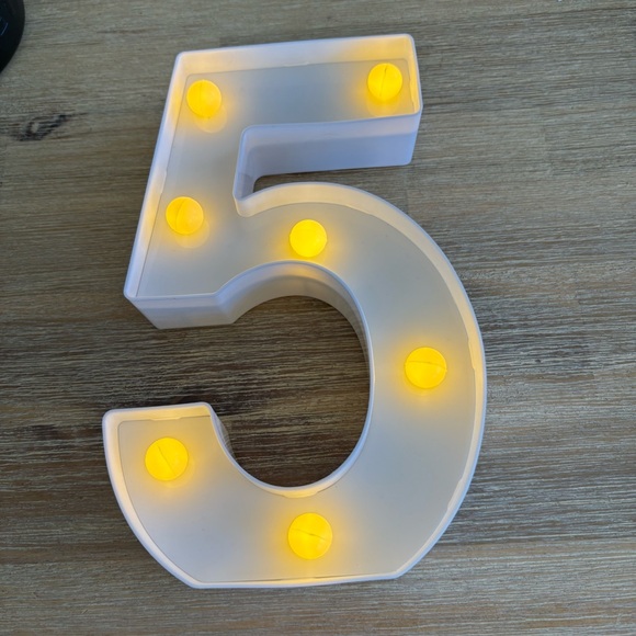 LED Number 5 Light Marquee Number - Picture 1 of 7